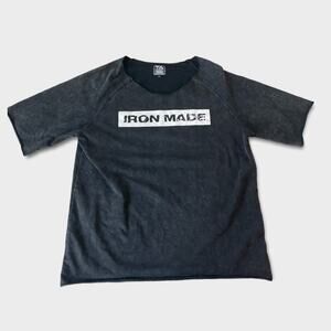 Total Alpha "Iron Made" Body Builder Tee Shirt Medium